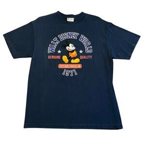 Navy walt disney world mickey 90s vintage Tshirt